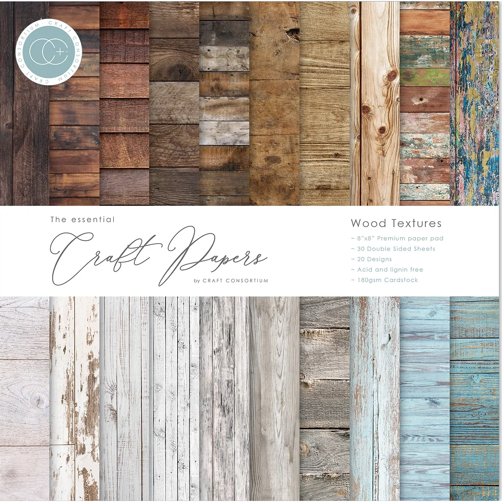 Craft Consortium Wood Textures 8 x 8 inch Paper Pad ccepad001e