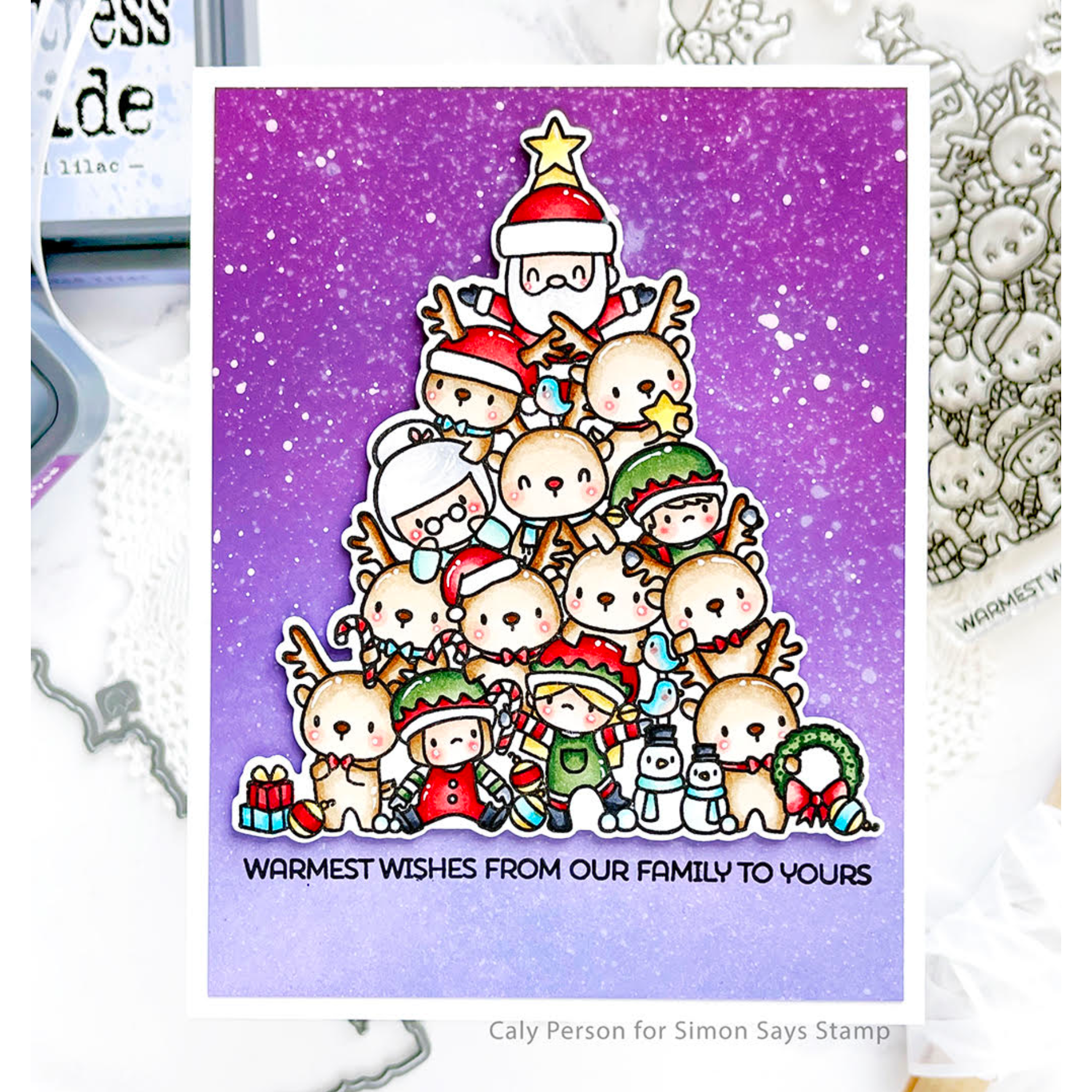 Mama Elephant Oh Merry Tree Creative Cuts Steel Dies santa tree | color-code:ALT01