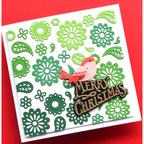 Poppy Stamps Nordic Flourishes Dies 2580 merry christmas