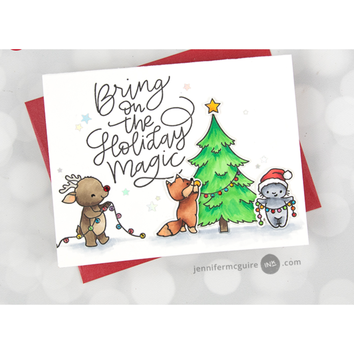 Mama Elephant Clear Stamps Make It Merry cute critters | color-code:ALT01