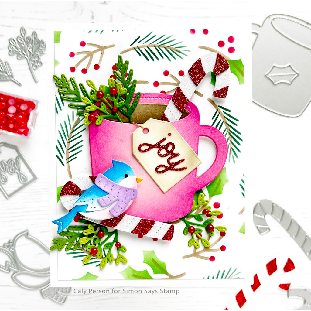 Pretty Pink Posh Holiday Birds Dies hot cocoa | color-code:ALT01