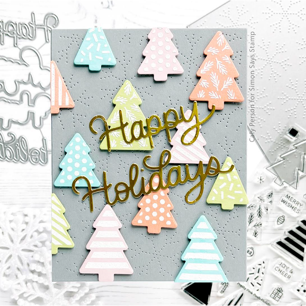 Pretty Pink Posh Happy Holiday Shadow Dies happy holidays