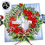 Alex Syberia Designs Floral Medley Clear Stamp Set asd-sta-122 wreath