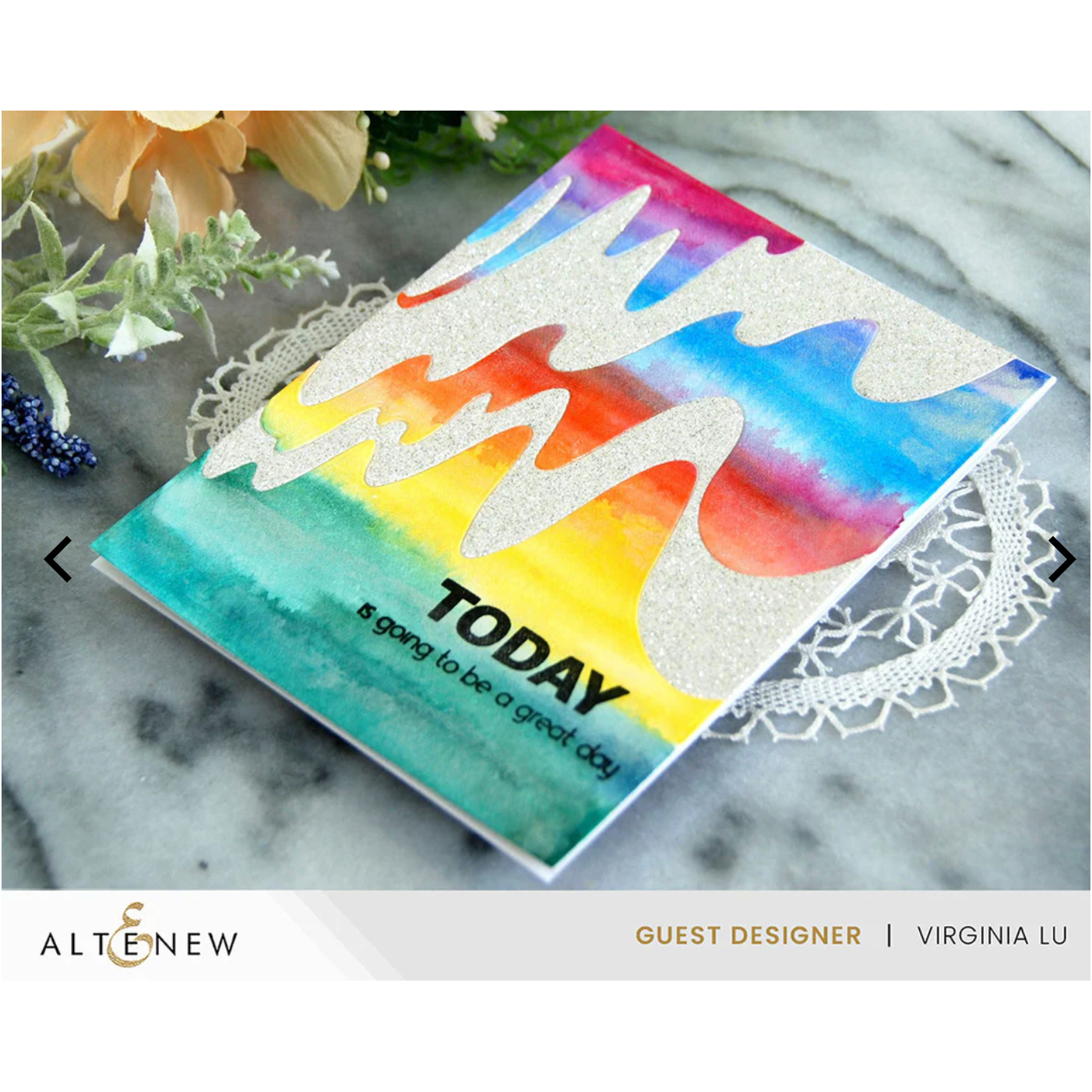 Altenew Glitter Cardstock Set Dazzling Diamond 8.5x11, 8 sheet pack alt8168 silver waves