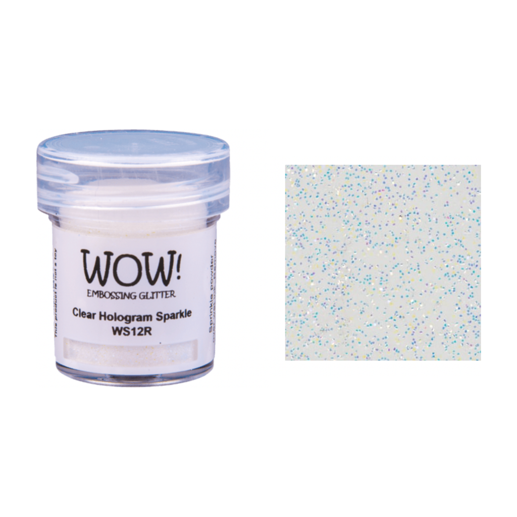 WOW Embossing Glitter CLEAR HOLOGRAM SPARKLE Regular WS12R