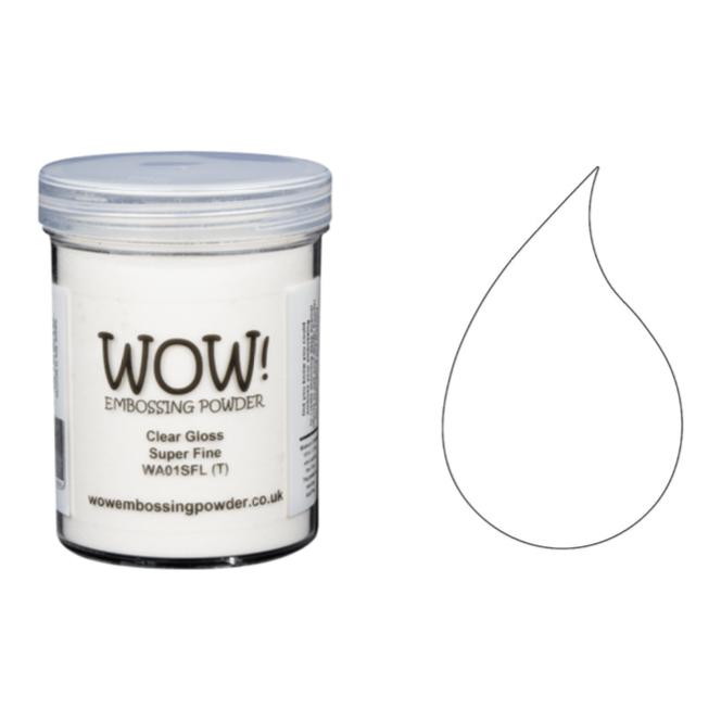 WOW Embossing Powder CLEAR GLOSS SUPER FINE LARGE JAR WA01SF-L