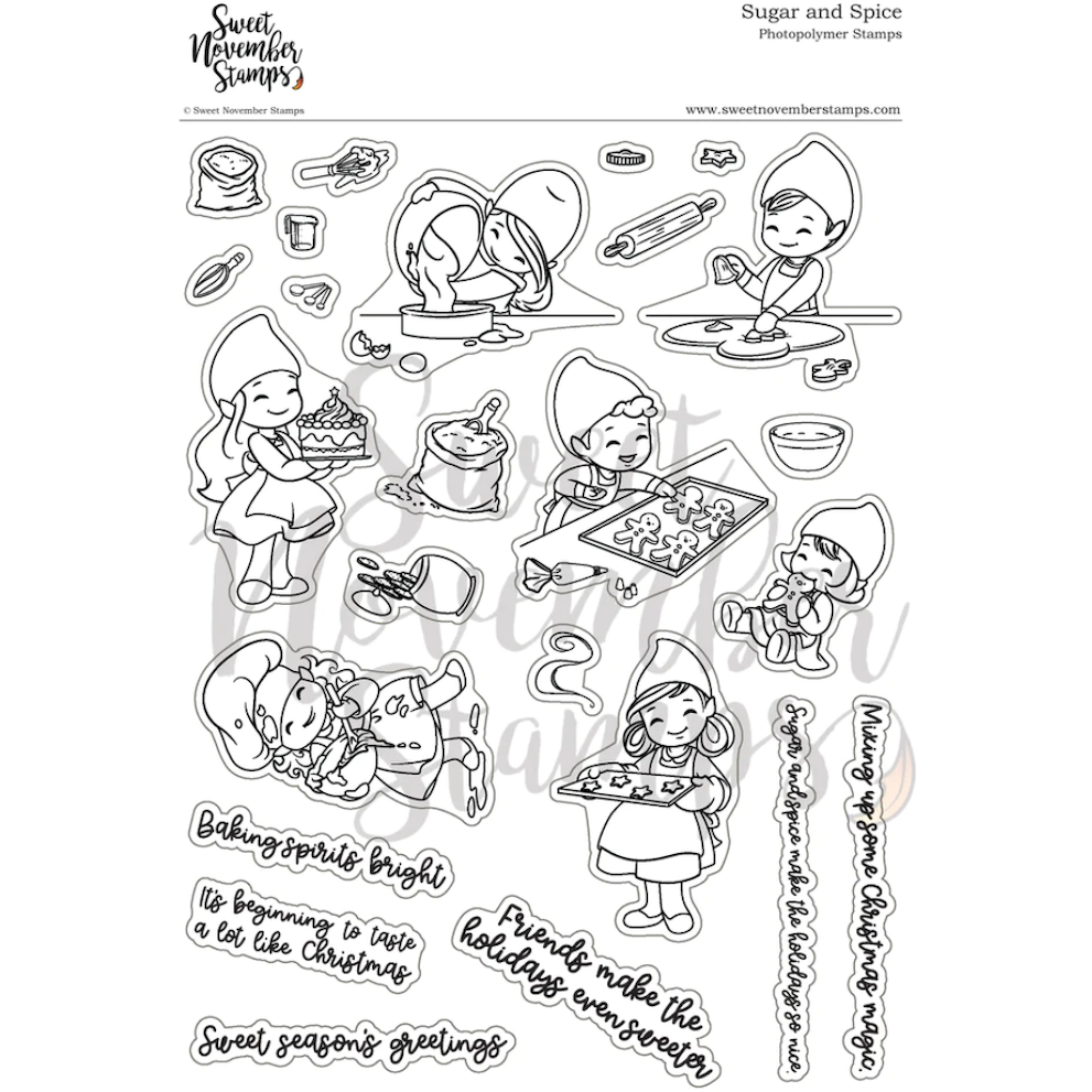 Sweet November Stamps Sugar and Spice Clear Stamp Set sns-wn-ss-23