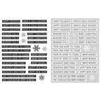 Hero Arts Holiday Message Strips Hero Transfer Rub Ons rt120