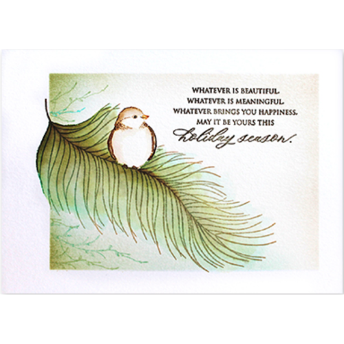 Penny Black Cling Stamp Pleasant Perch 40-917 holiday season