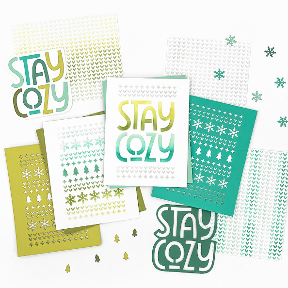 Concord & 9th Stay Cozy Clear Stencil Set 11935 standout