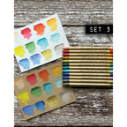 Tim Holtz Distress Watercolor Pencils Set 3 And Pencil Sharpener Bundle tim swatches