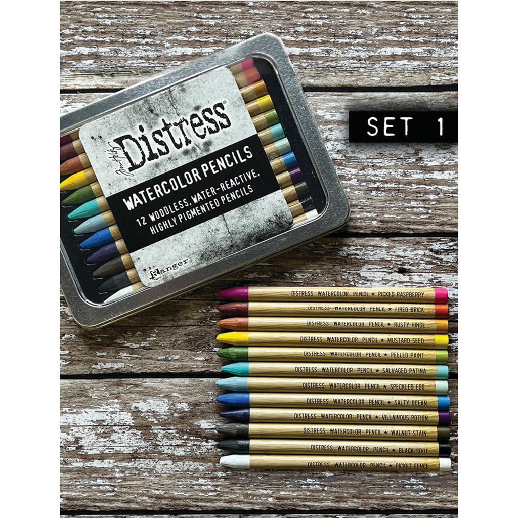 Tim Holtz Distress Watercolor Pencils SET 1 Ranger tdh76308