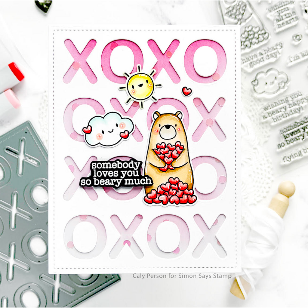 Mama Elephant Clear Stamps Beary Good Day hearts | color-code:ALT01