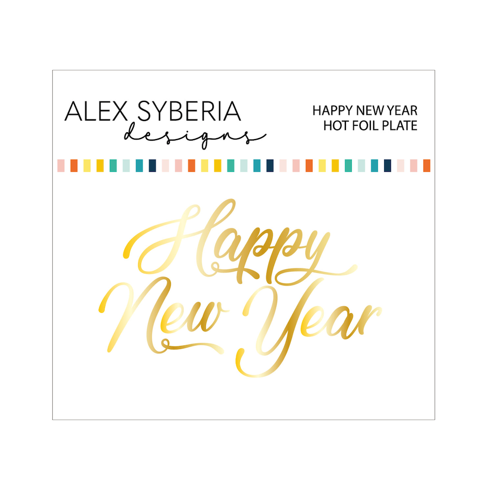 Alex Syberia Designs Happy New Year Hot Foil Plate asd-hf-136