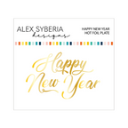 Alex Syberia Designs Happy New Year Hot Foil Plate asd-hf-136