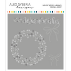 Alex Syberia Designs Holiday Wreath and Branch Stencil and Die Set asd-sted-137