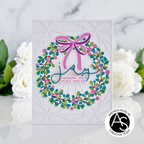 Alex Syberia Designs Holiday Wreath and Branch Stencil and Die Set asd-sted-137 joy