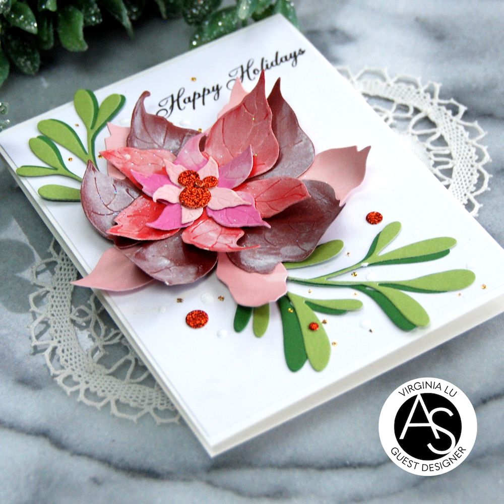 Alex Syberia Designs Joyful Poinsettia Die Set asd-d-139 holidays