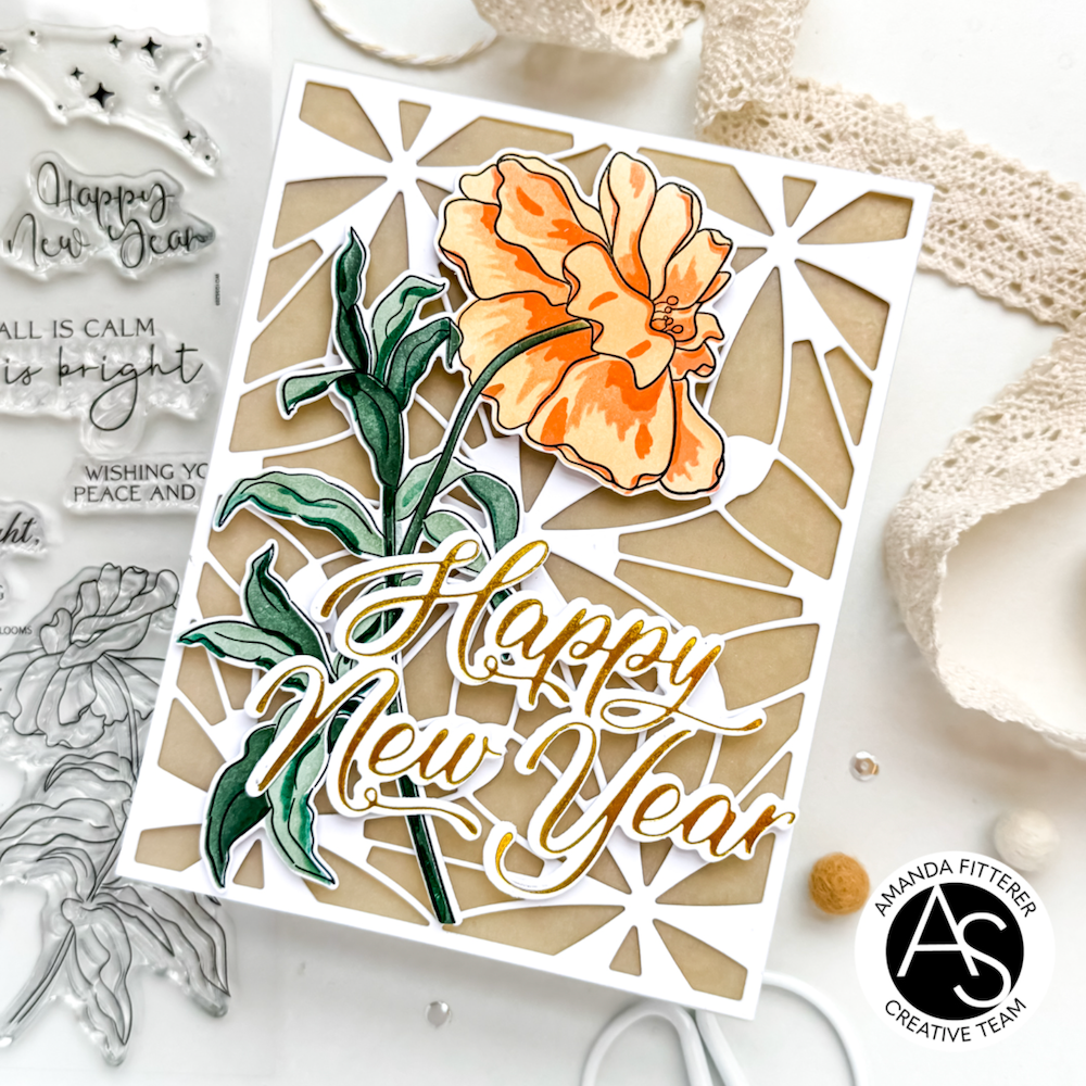 Alex Syberia Designs Midnight Blooms Layering Stencil Set asd-ste-141 happy