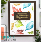 Gina K Designs AUTUMN SILHOUETTES Clear Stamps 6989 leaves