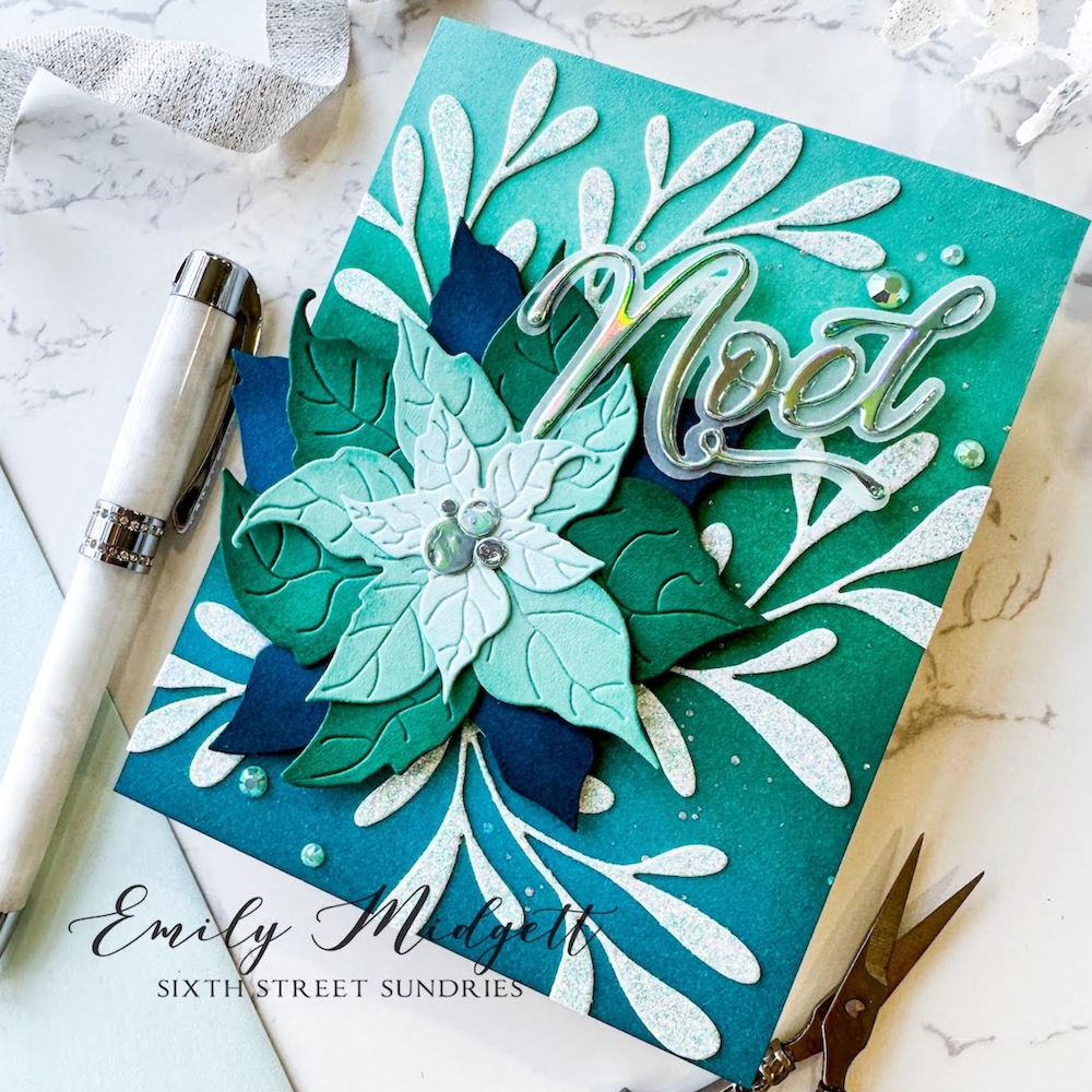 Alex Syberia Designs Joyful Poinsettia Die Set asd-d-139 emily