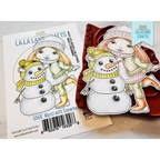 La-La Land Crafts Cling Stamp Marci with Snowman 5566 product image