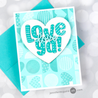 Concord & 9th Pop Heart Turnabout Stamp Set 11966 jm
