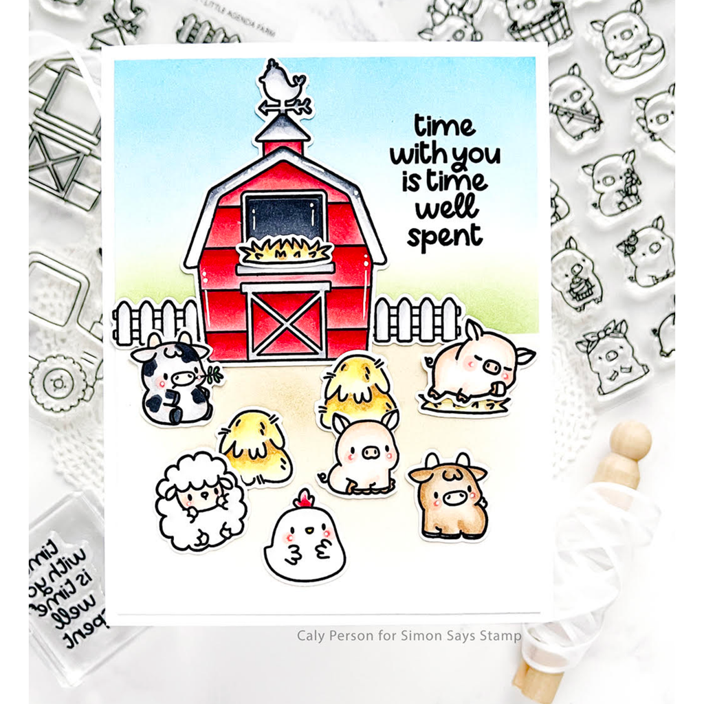 Mama Elephant Clear Stamps Little Agenda Farm red barn | color-code:ALT01