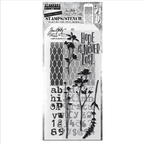 Tim Holtz Clear Stamps and Stencil MESH AND TYPO THMM121