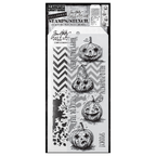 Tim Holtz Clear Stamps and Stencil PUMPKINHEAD THMM127