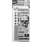 Tim Holtz Clear Stamps and Stencil REST IN PEACE THMM148