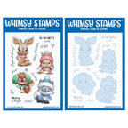 Whimsy Stamps Christmas in the Woods Clear Stamps and Outline Dies Set