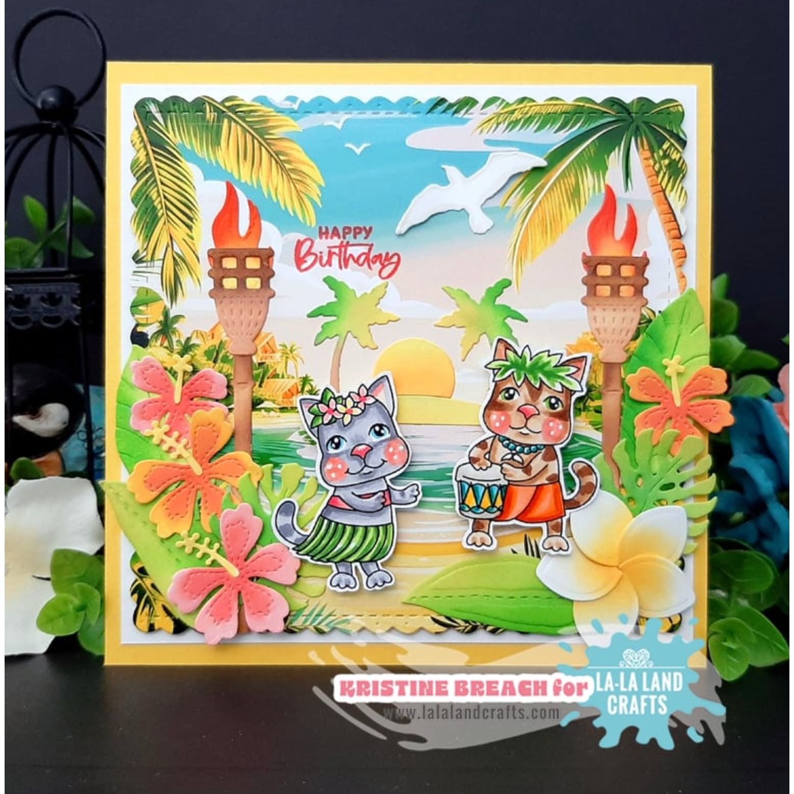 La-La Land Crafts Beach Happy Clear Stamps cl163 happy birthday