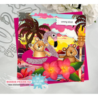 La-La Land Crafts Flamingo Floaty Die and Unicorn Add On Die Set sparkles
