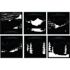 Honey Bee At The Lake Set Of 6 Layering Stencils hbsl-126 individual stencils