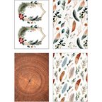 Honey Bee Adventure Awaits 6 x 8.5 Paper Pad hbpa-044 tree rings and feathers