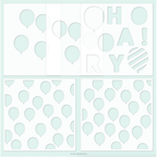 Copy of Concord & 9th Bunch of Balloons Clear Stamp Set 12024 stencil