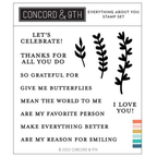 Concord & 9th Everything About You Clear Stamp Set 12088Concord & 9th Everything About You Stamp and Die Bundle love