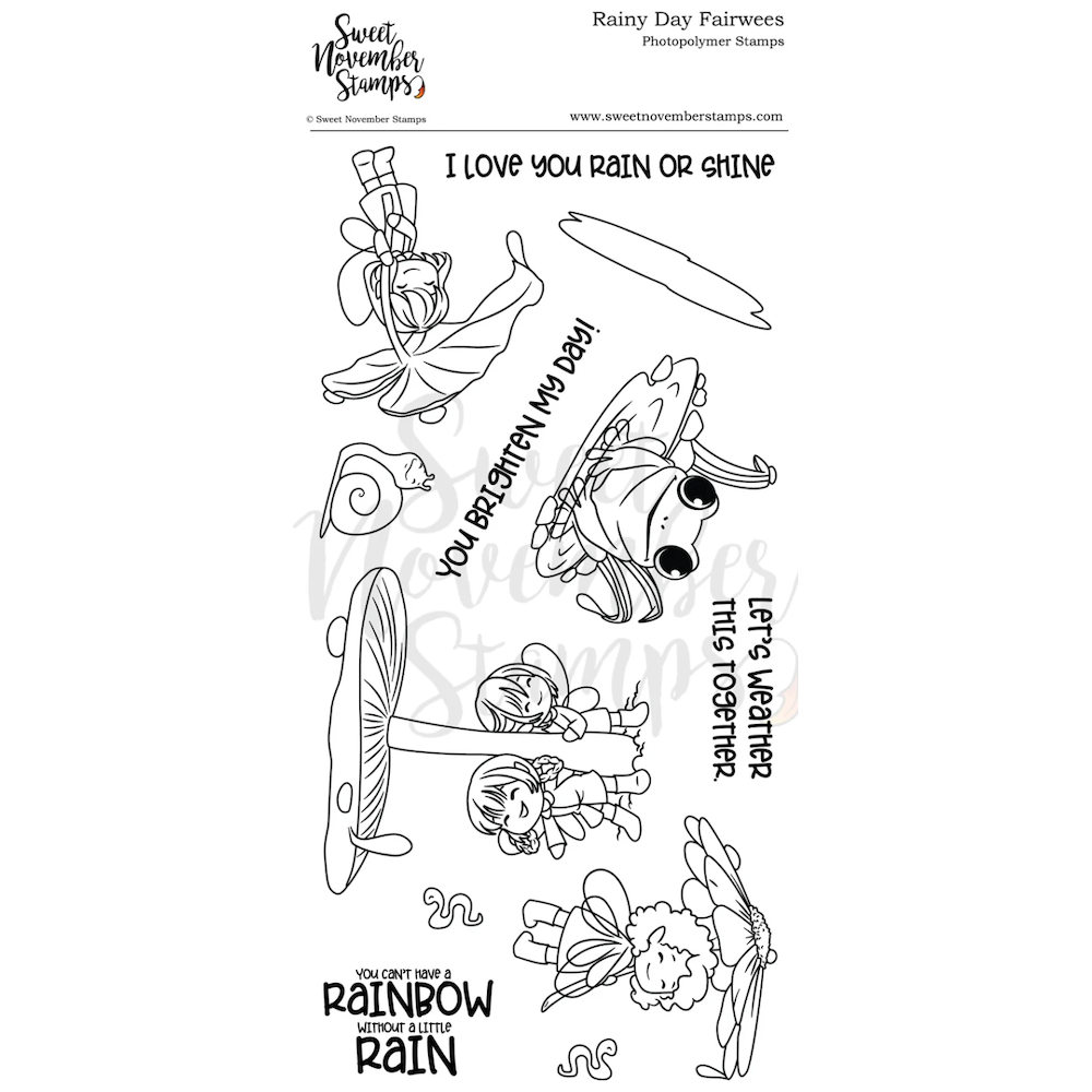Sweet November Stamps Rainy Day Fairwees Clear Stamp Set sns-sp-rf-24