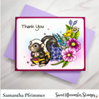 Sweet November Stamps Enchanted Spring Flowers Clear Stamp Set sns-sp-ef-24 skunk