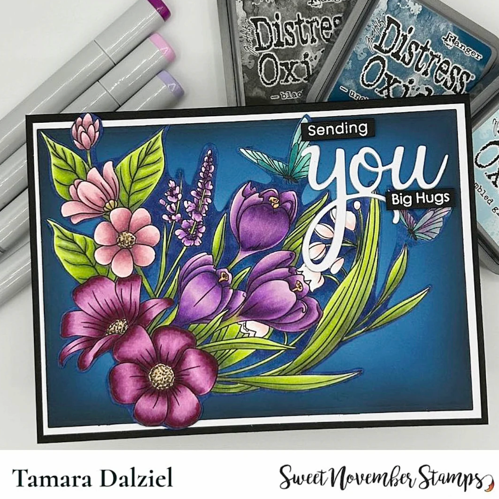 Sweet November Stamps Enchanted Spring Flowers Clear Stamp Set sns-sp-ef-24 moody