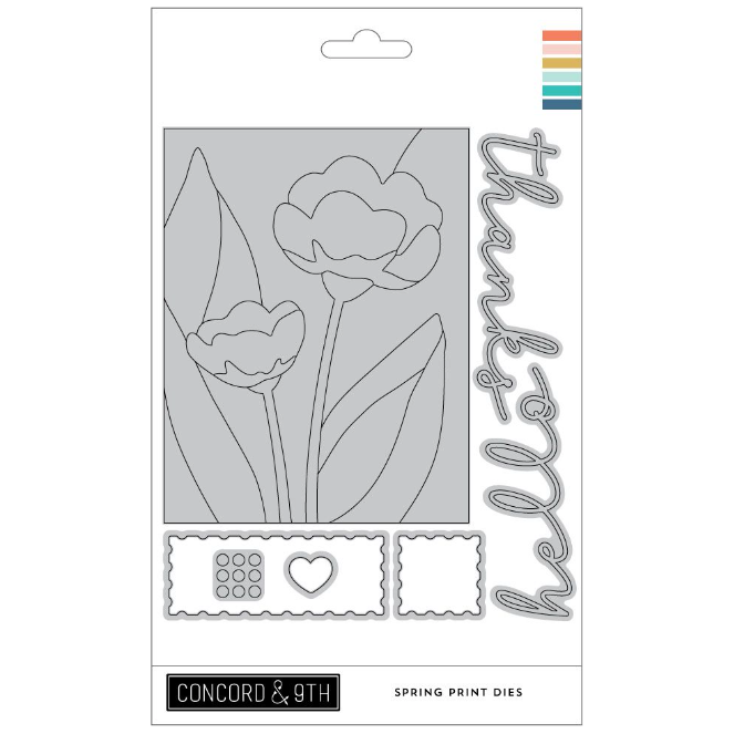 Concord & 9th Spring Print Stamp and Die Bundle metal