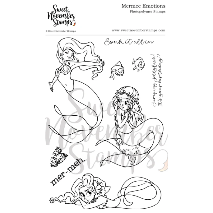 Sweet November Stamps Mermee Emotions Clear Stamp Set sns-mm-me-24