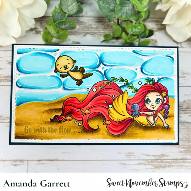 Sweet November Stamps Go with the Flow Clear Stamp Set sns-mm-gf-24 red