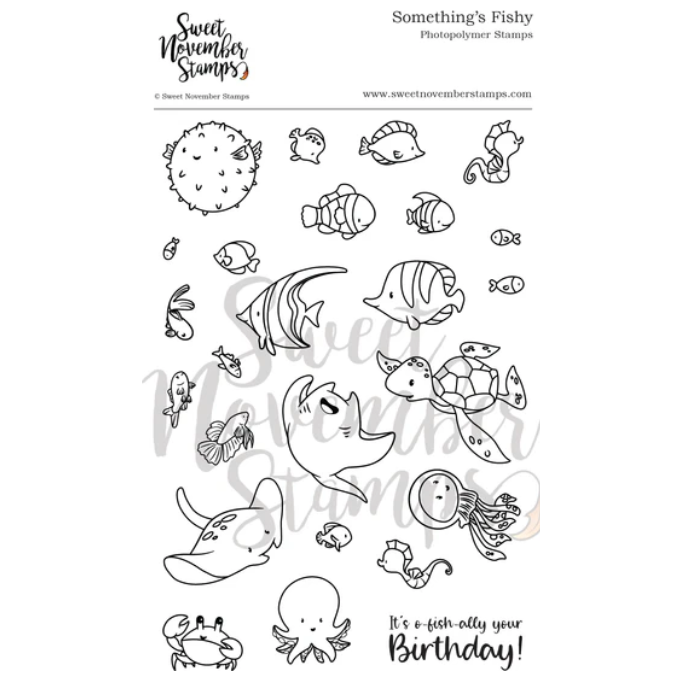 Sweet November Stamps Something's Fishy Clear Stamp Set sns-mm-sf-24