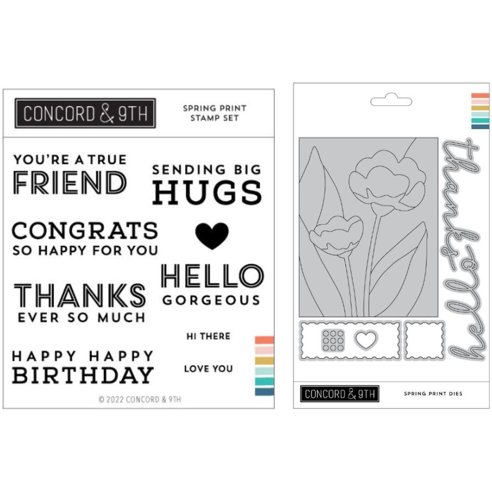 Concord & 9th Spring Print Stamp and Die Bundle