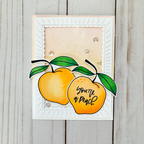 Avery Elle Fruit Greetings and Tags Clear Stamp Set st-24-18 peach