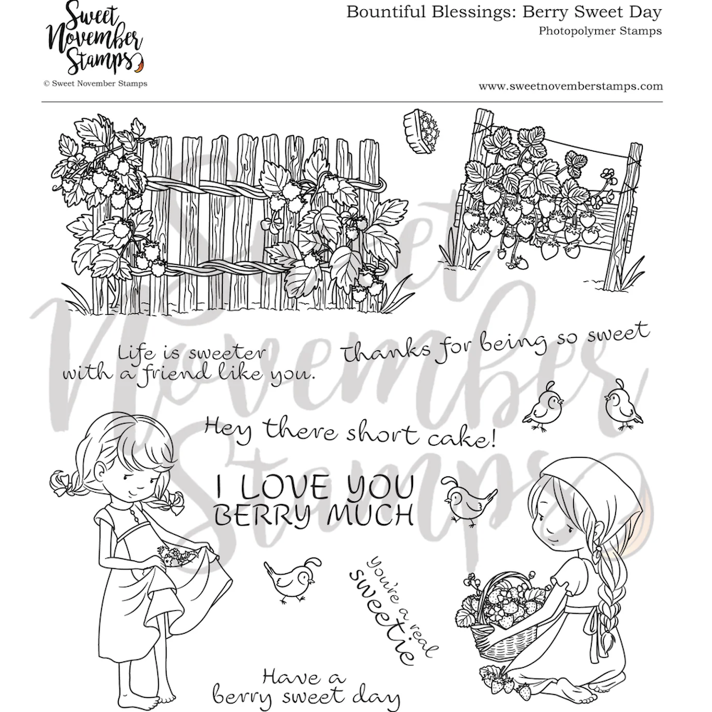 Sweet November Stamps Berry Sweet Day Clear Stamp Set sns-bb-bd-24