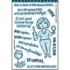 Dare 2B Artzy Wine Between Friends Stamp and Die Bundle