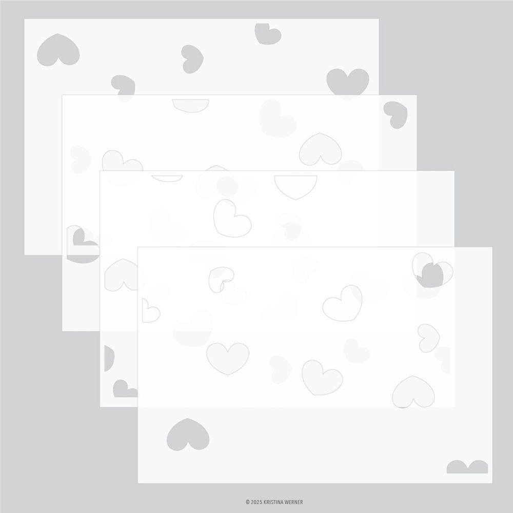 Concord & 9th Kristina Werner Happy Love Day Stamp Die Stencil Bundle